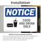Signmission Food And Drink Only Sign With Symbol, 5 in W x Rectangle, Vinyl Decal OS-2PACK-NS-D-35-L-12816 - alternate 3